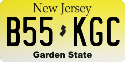 NJ license plate B55KGC