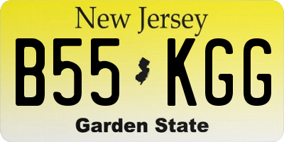 NJ license plate B55KGG