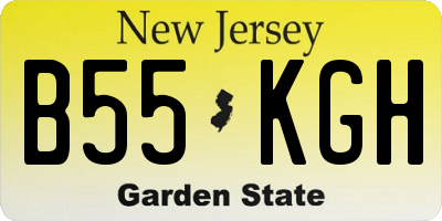 NJ license plate B55KGH