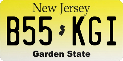 NJ license plate B55KGI