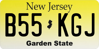 NJ license plate B55KGJ
