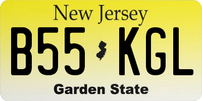NJ license plate B55KGL
