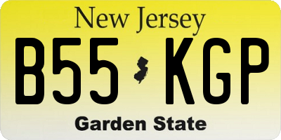 NJ license plate B55KGP