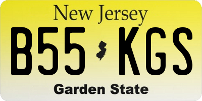 NJ license plate B55KGS