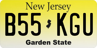 NJ license plate B55KGU