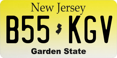 NJ license plate B55KGV