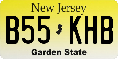 NJ license plate B55KHB