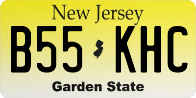 NJ license plate B55KHC