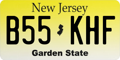 NJ license plate B55KHF