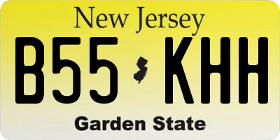 NJ license plate B55KHH