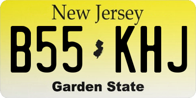 NJ license plate B55KHJ