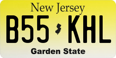 NJ license plate B55KHL