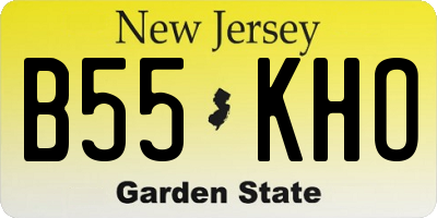 NJ license plate B55KHO