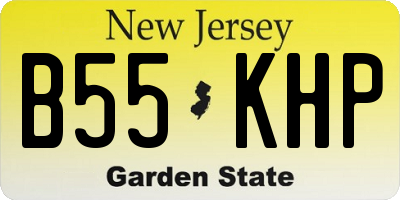 NJ license plate B55KHP