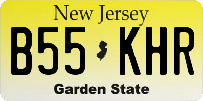 NJ license plate B55KHR