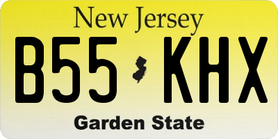 NJ license plate B55KHX