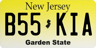 NJ license plate B55KIA