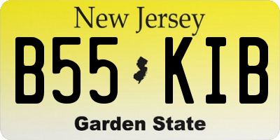 NJ license plate B55KIB