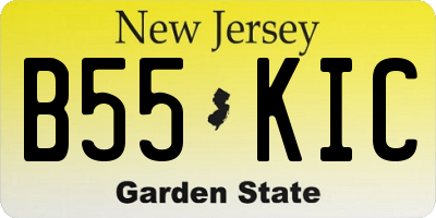 NJ license plate B55KIC
