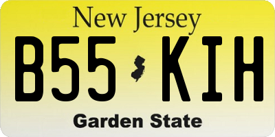 NJ license plate B55KIH