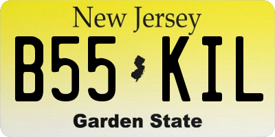 NJ license plate B55KIL