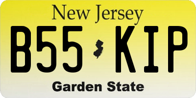 NJ license plate B55KIP