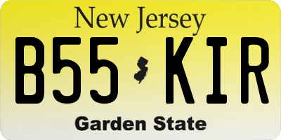 NJ license plate B55KIR