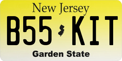 NJ license plate B55KIT