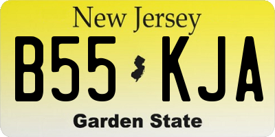 NJ license plate B55KJA