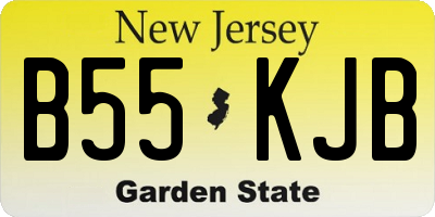 NJ license plate B55KJB