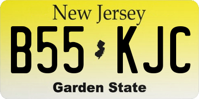 NJ license plate B55KJC
