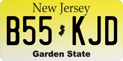 NJ license plate B55KJD