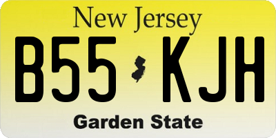 NJ license plate B55KJH