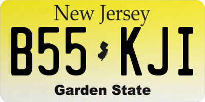 NJ license plate B55KJI