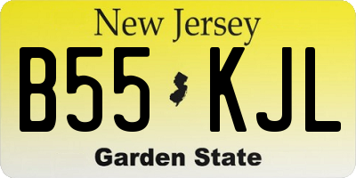 NJ license plate B55KJL