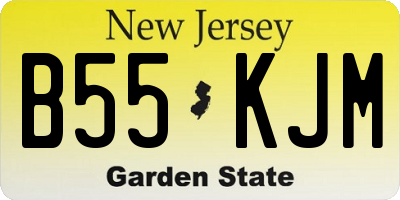 NJ license plate B55KJM