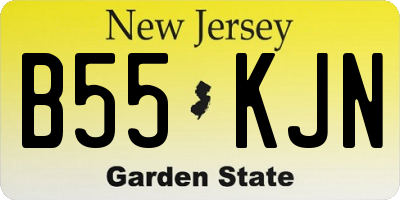 NJ license plate B55KJN