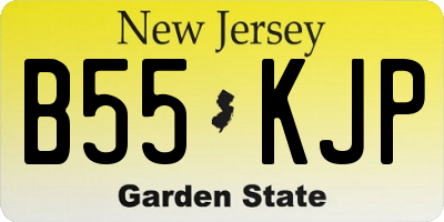 NJ license plate B55KJP