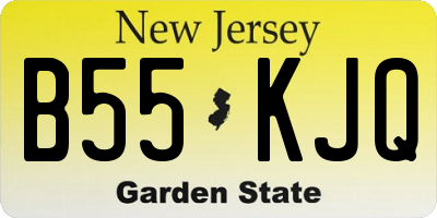 NJ license plate B55KJQ