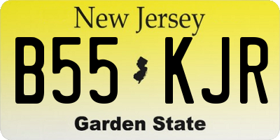 NJ license plate B55KJR