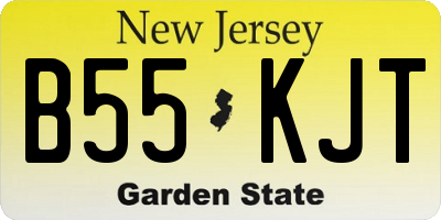 NJ license plate B55KJT