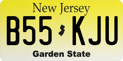 NJ license plate B55KJU