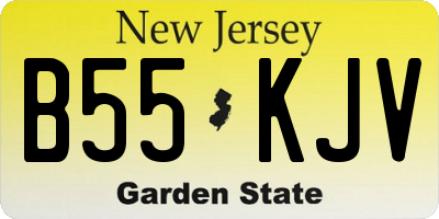 NJ license plate B55KJV