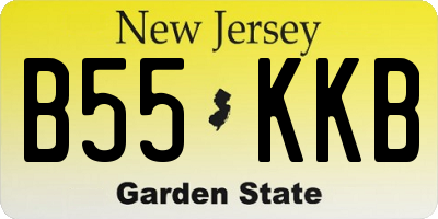 NJ license plate B55KKB