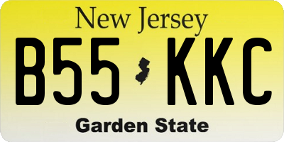 NJ license plate B55KKC