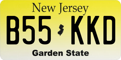 NJ license plate B55KKD