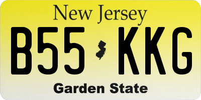 NJ license plate B55KKG