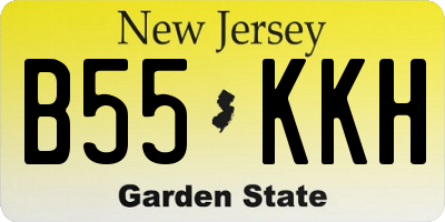 NJ license plate B55KKH