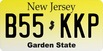 NJ license plate B55KKP