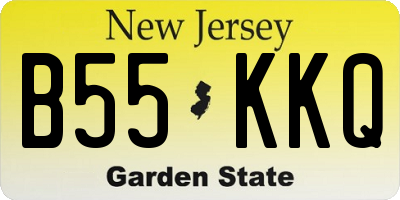 NJ license plate B55KKQ
